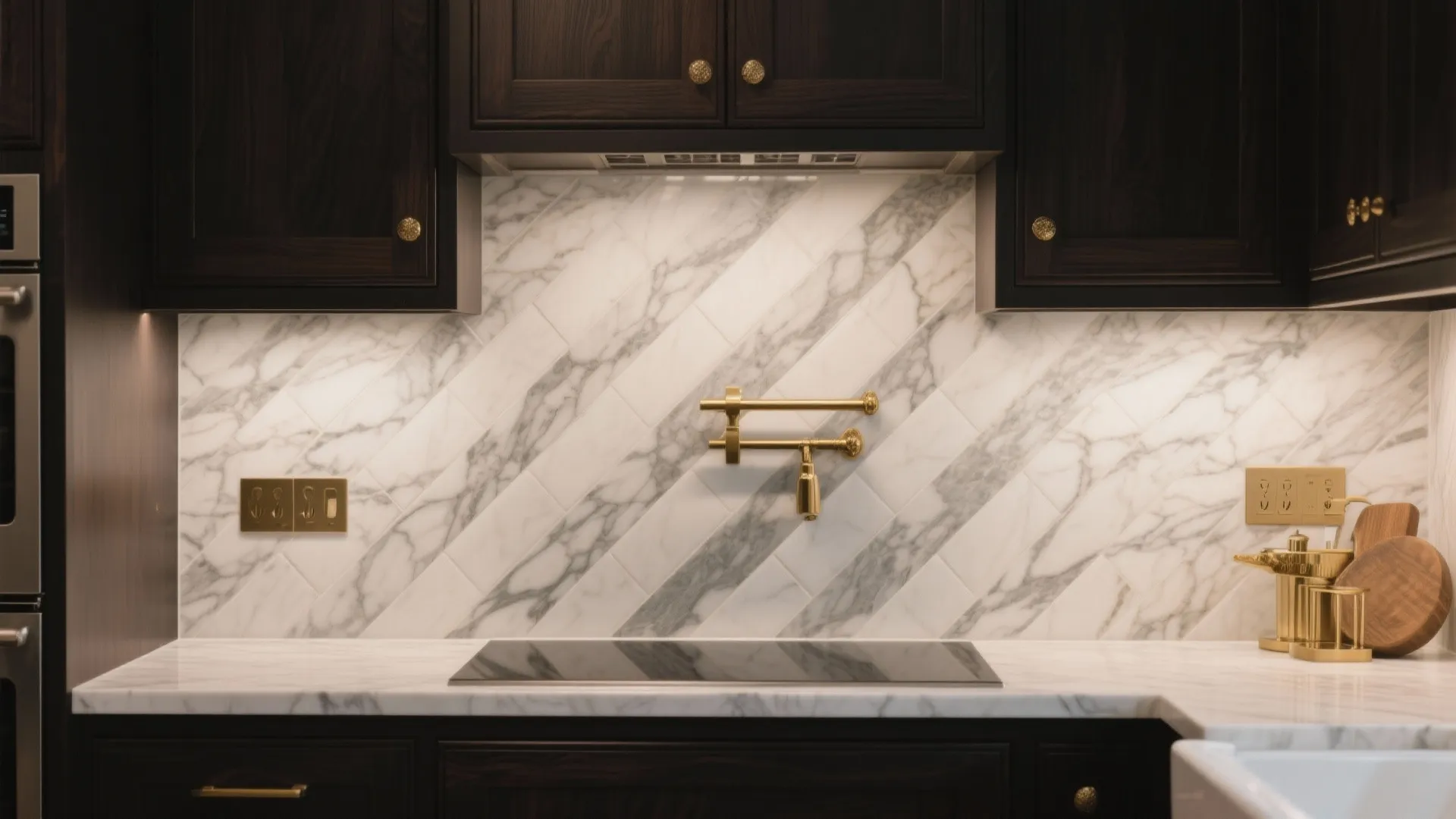 5. Marble Herringbone Luxury