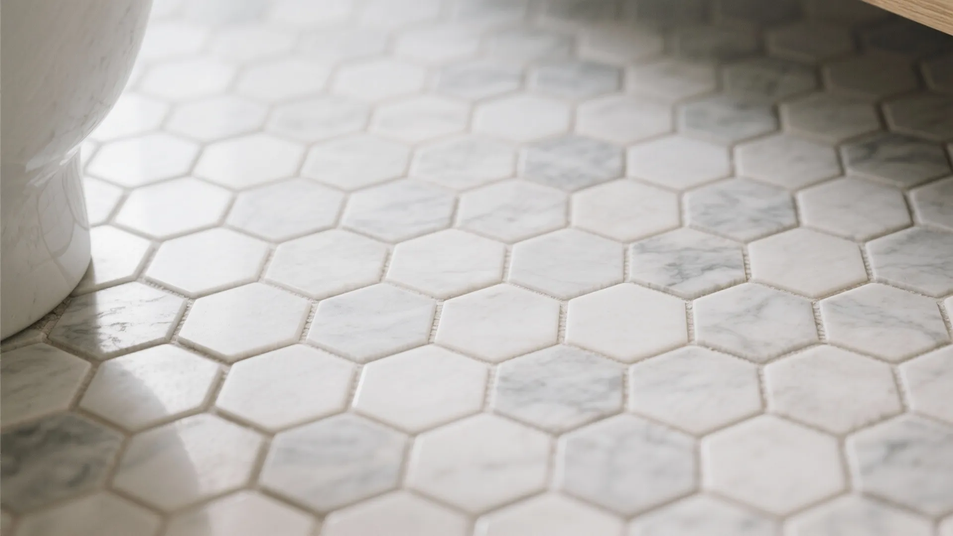 4. Marble Hexagon Mosaics