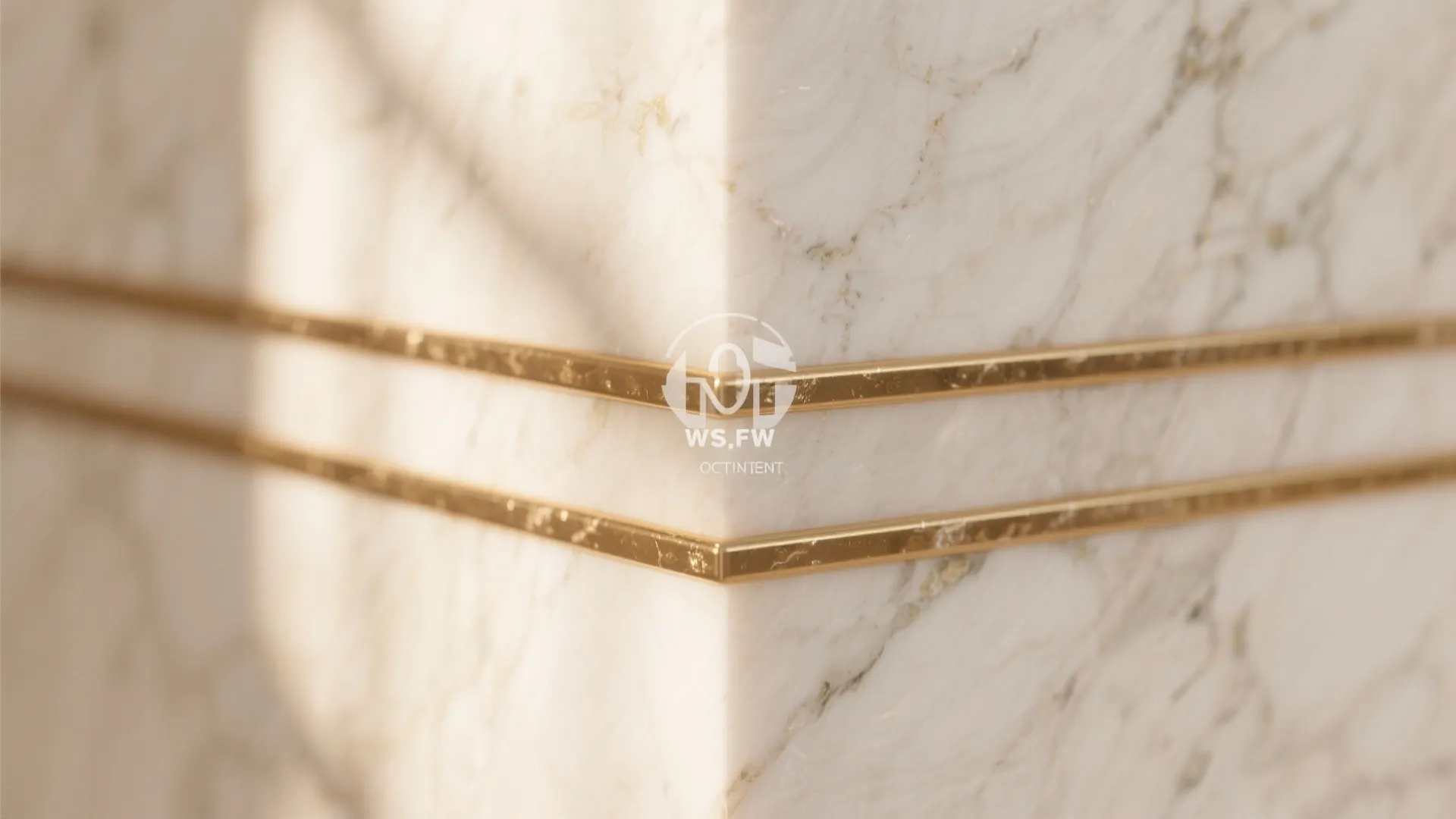 Marble and Brass Inlay Panel (Easy to Clean, Timeless)