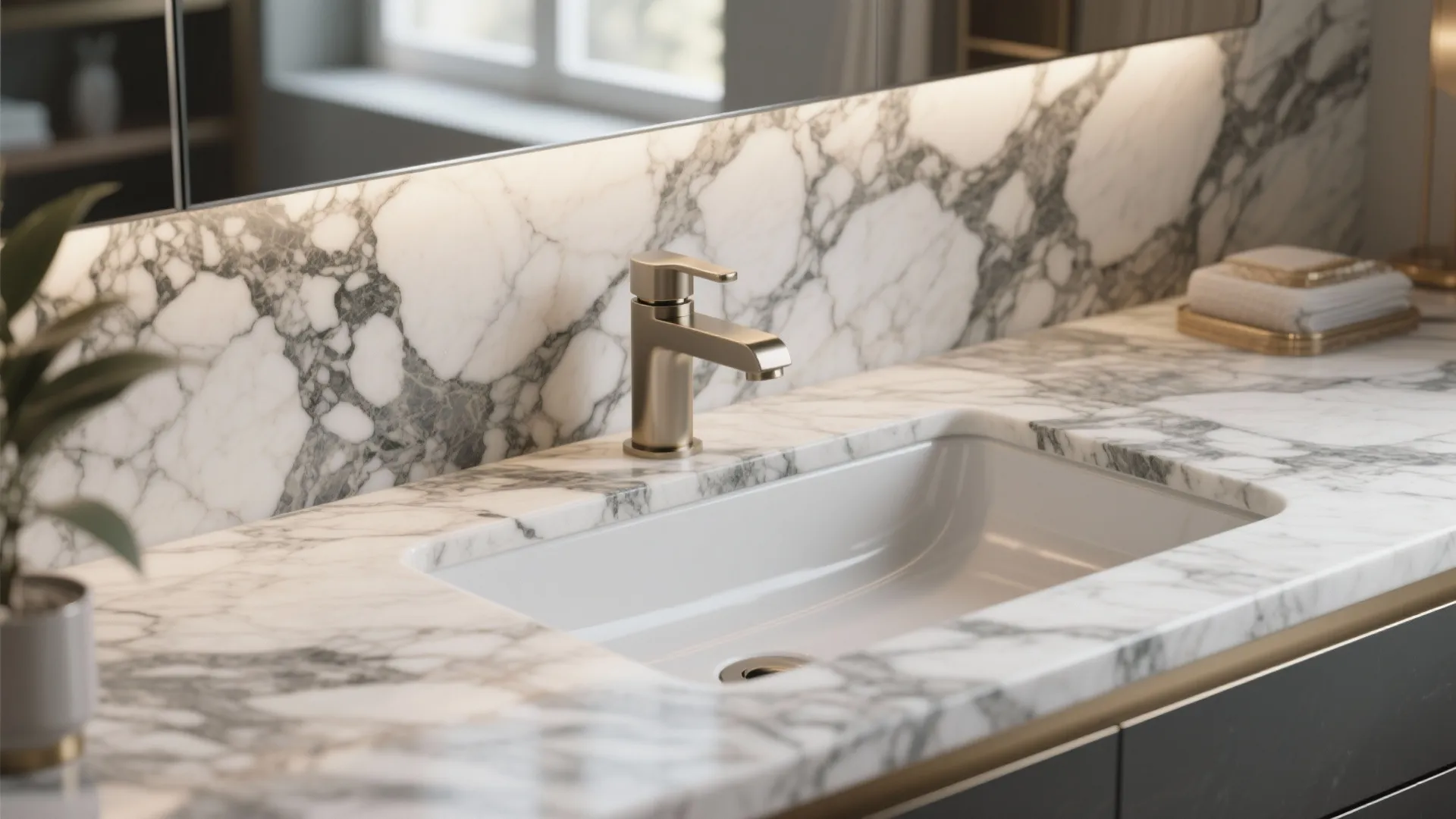 Tip 3: Integrating the Sink into a Statement Countertop