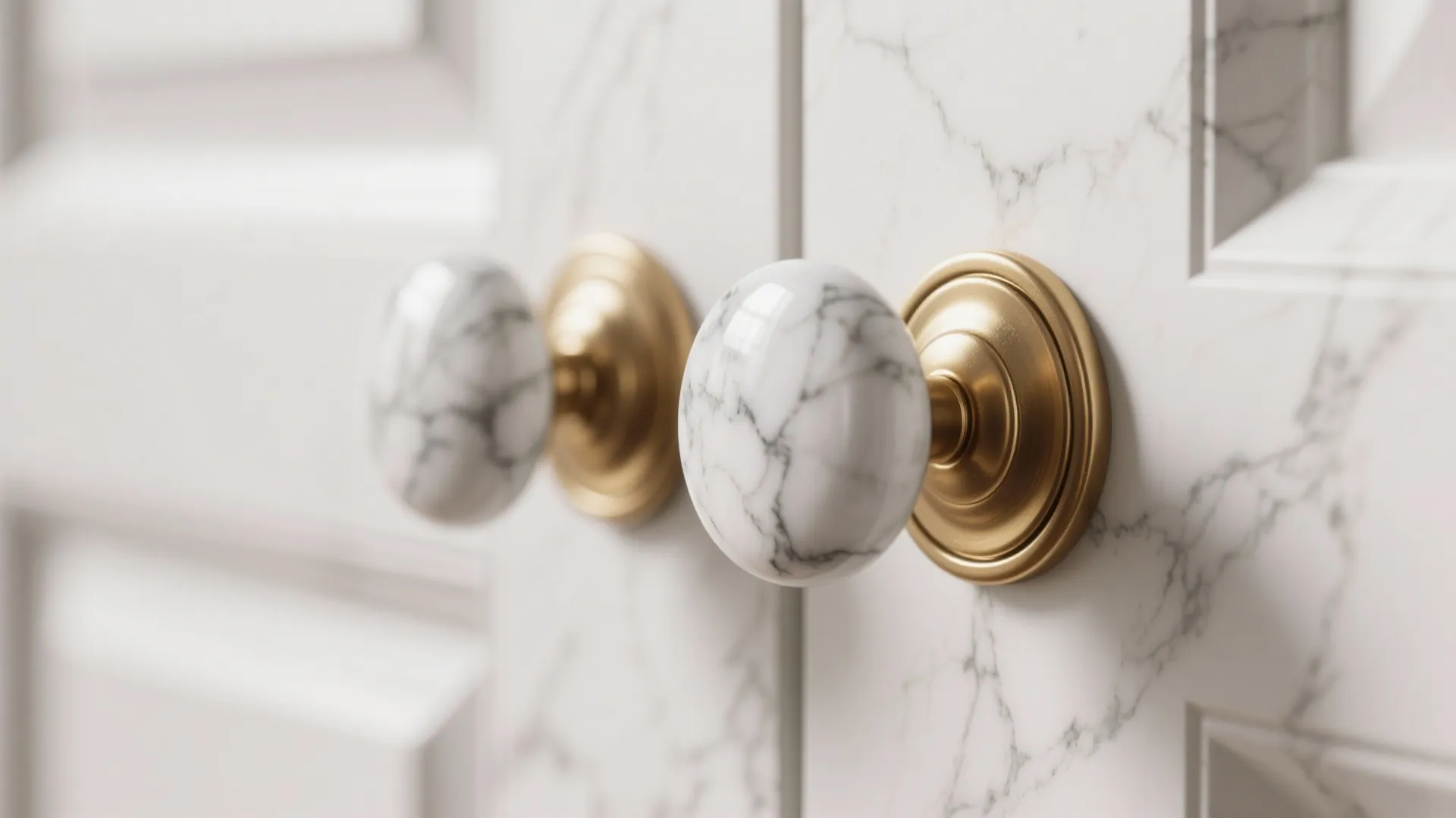 9. Marble-Topped Knobs