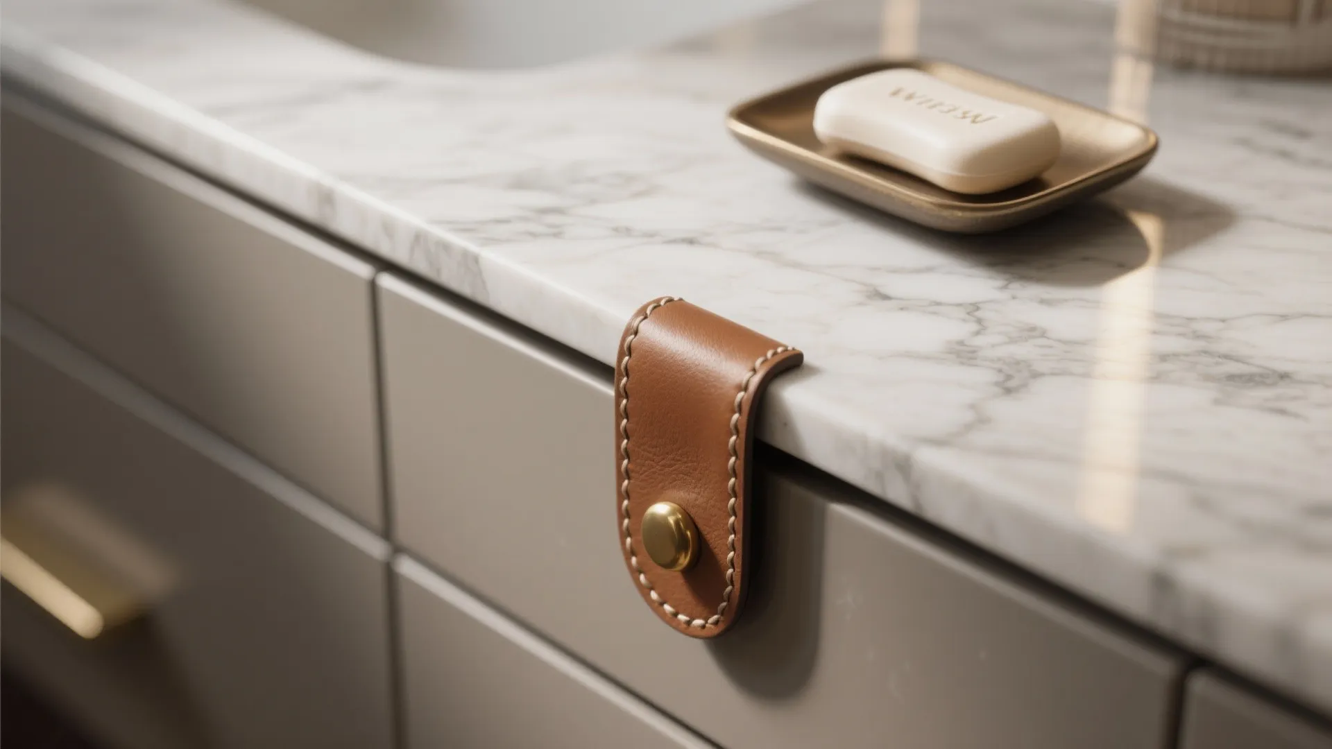 4. Luxe Marble + Leather Details — Modern Ralph Lauren
