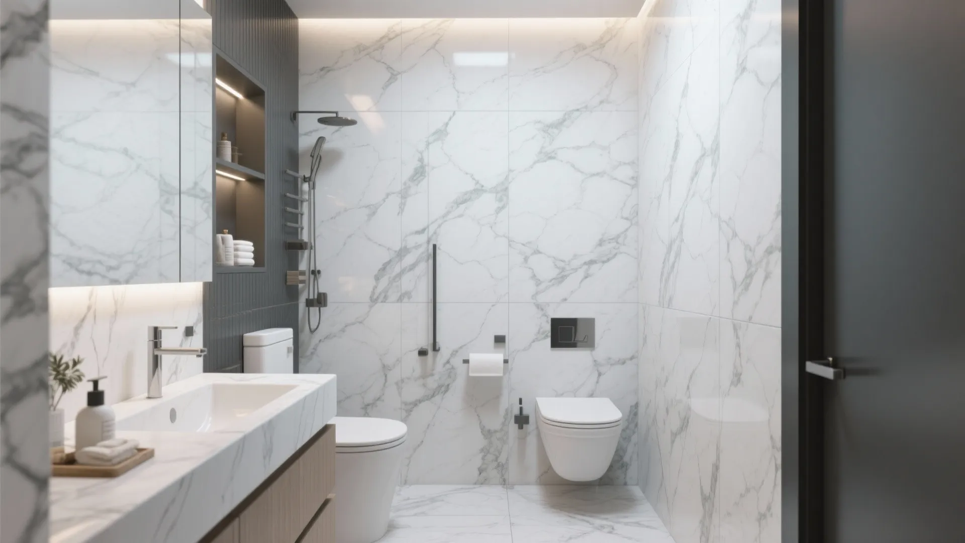 4. Marble-Look Porcelain