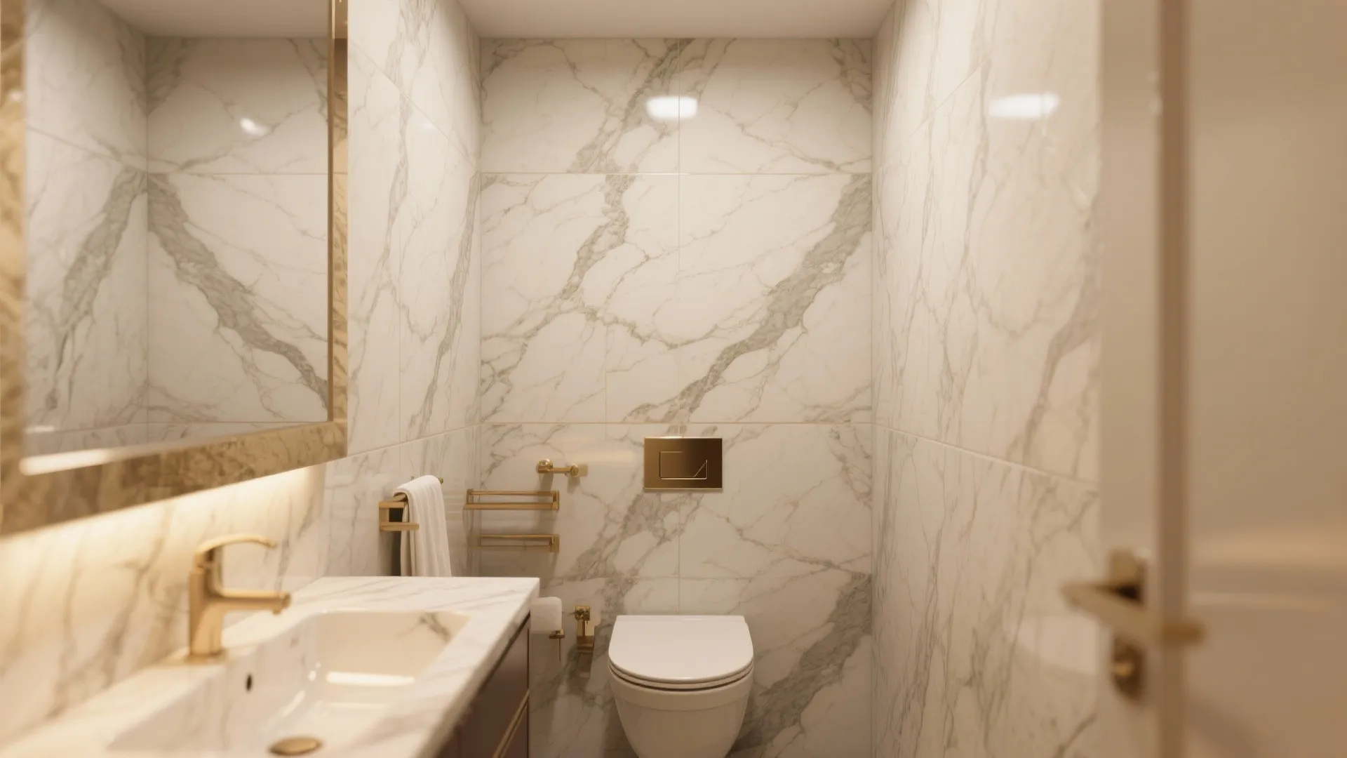 6. Marble-Look Porcelain