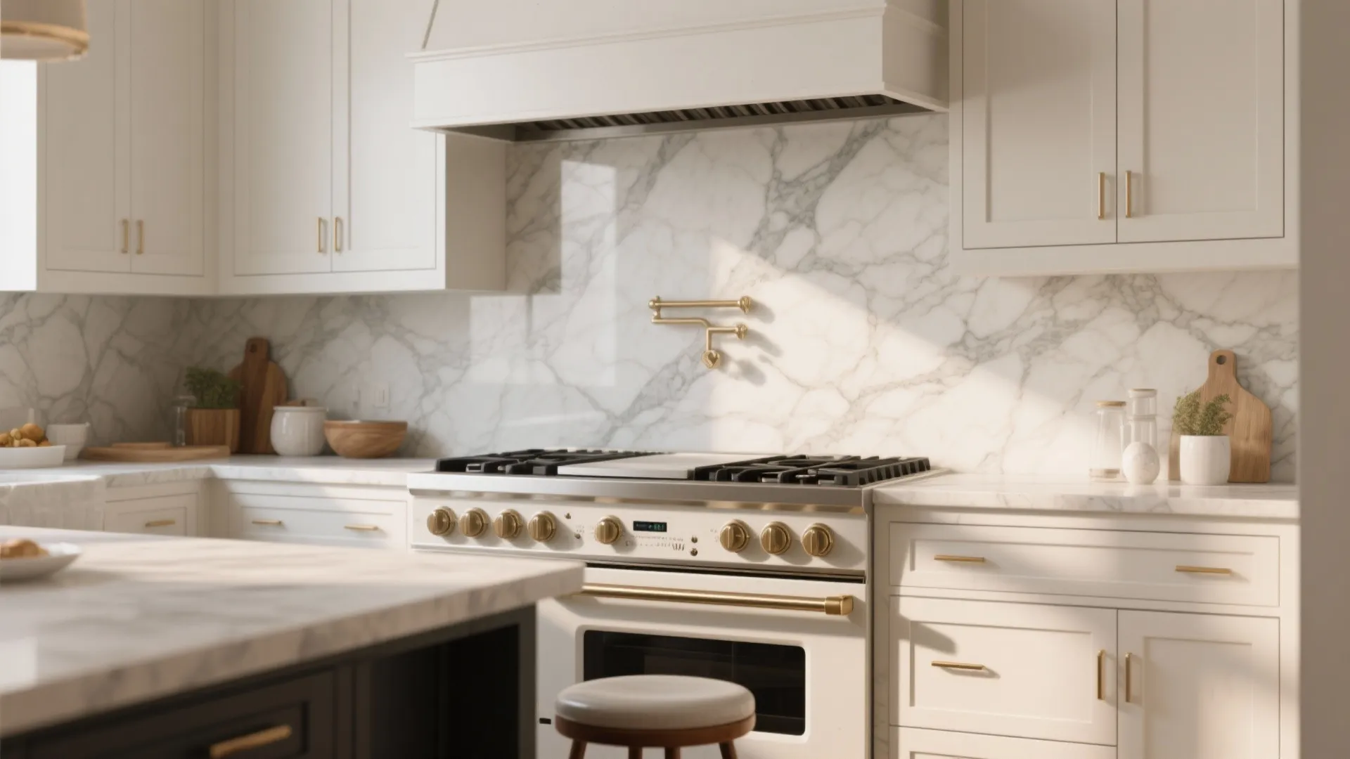 2. Marble-look porcelain for luxe effect