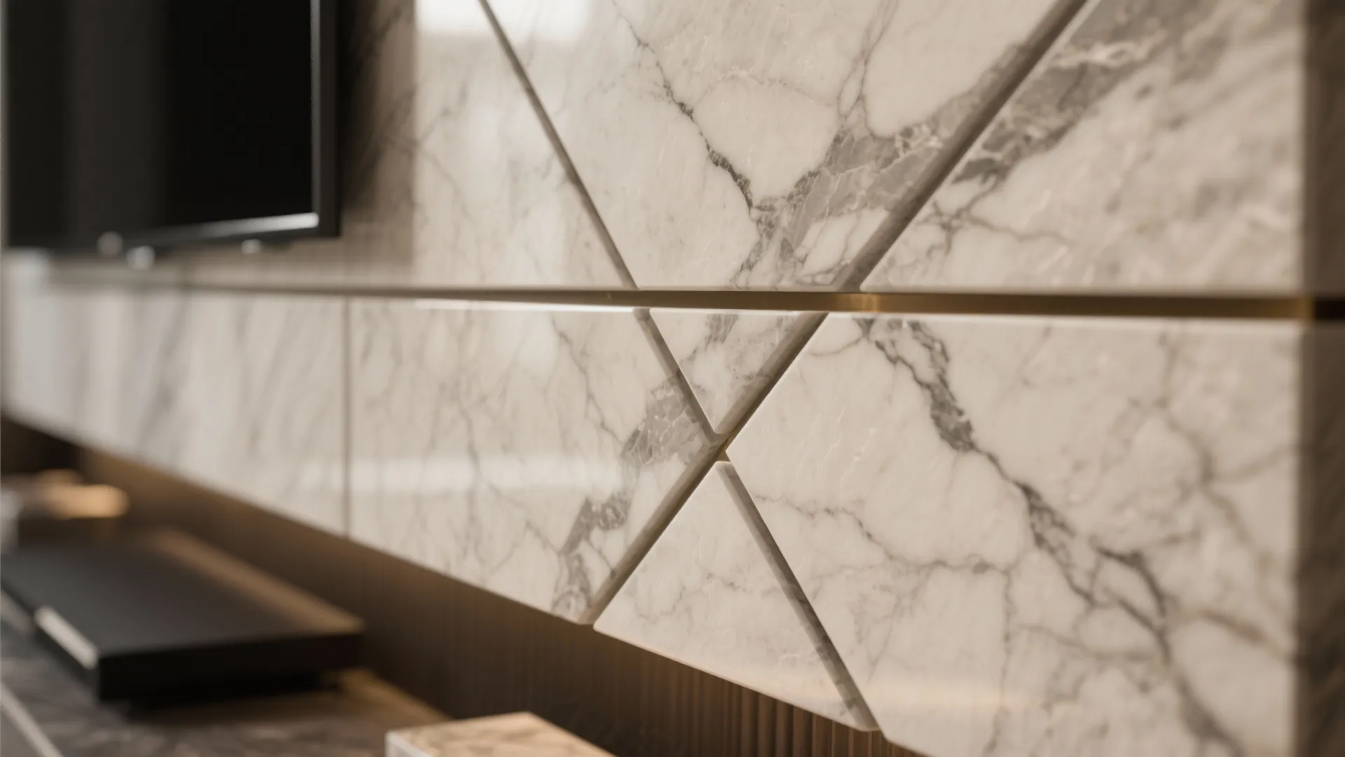 Veined Stone and Bookmatched Patterns with Quiet Lighting