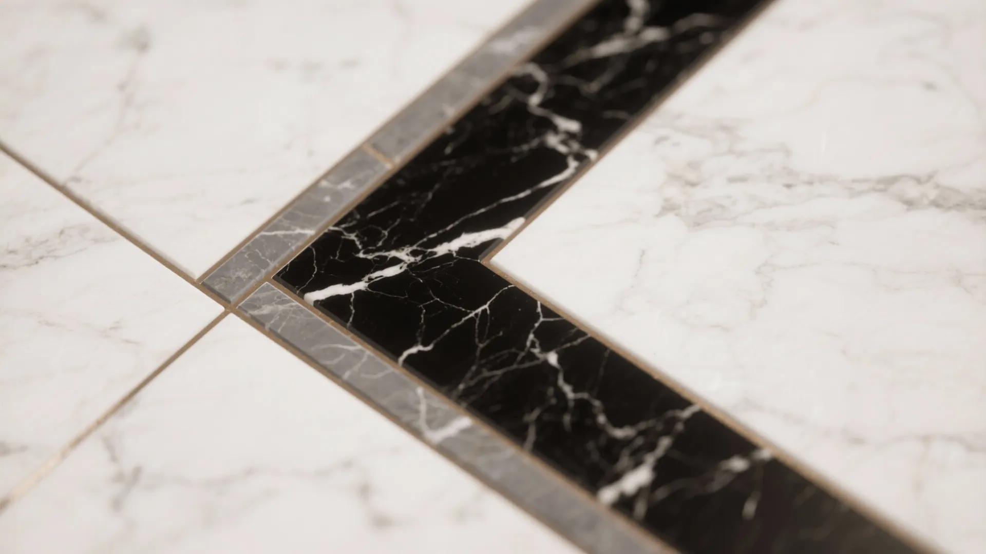 Monochrome Marble Mix: Carrara + Nero Marquina