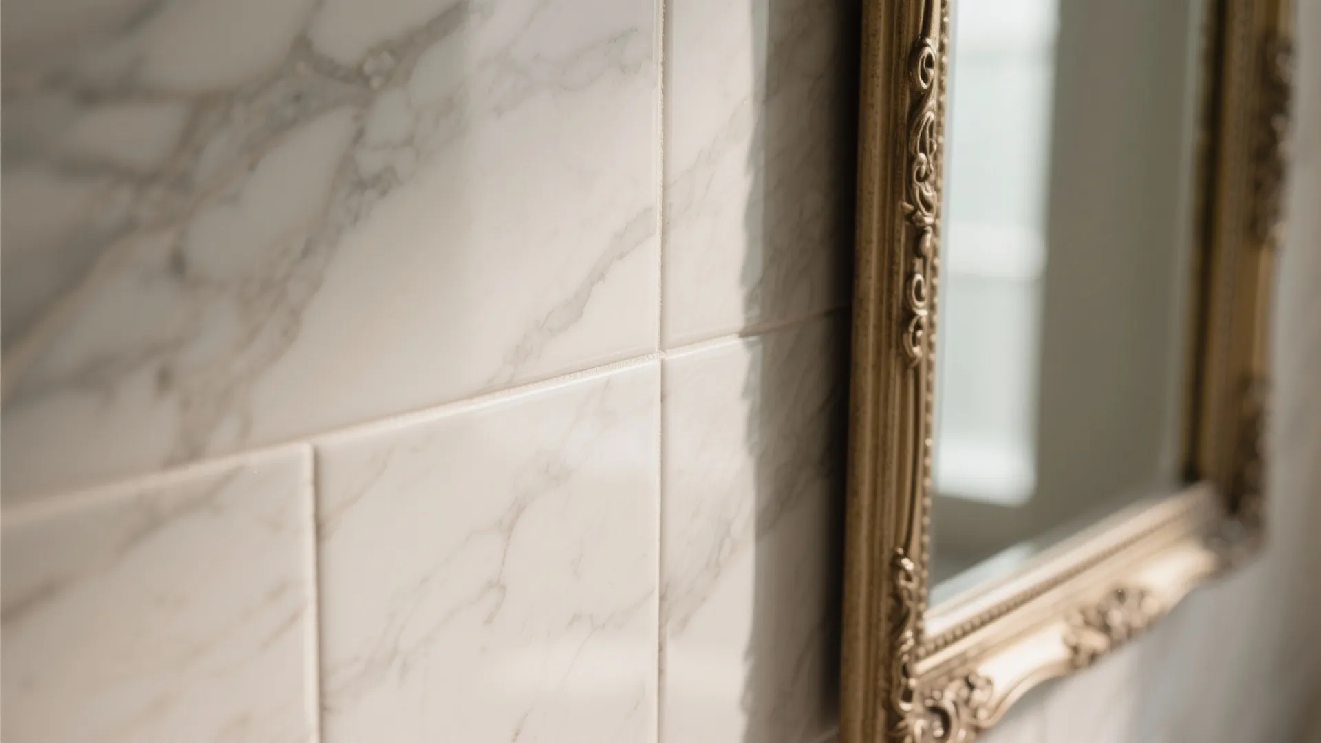 Monochrome Marble and Mirrored Depth