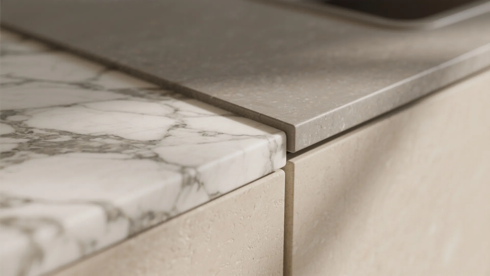 Statement Stone: Veined Marble and Ultra-Compact Surfaces
