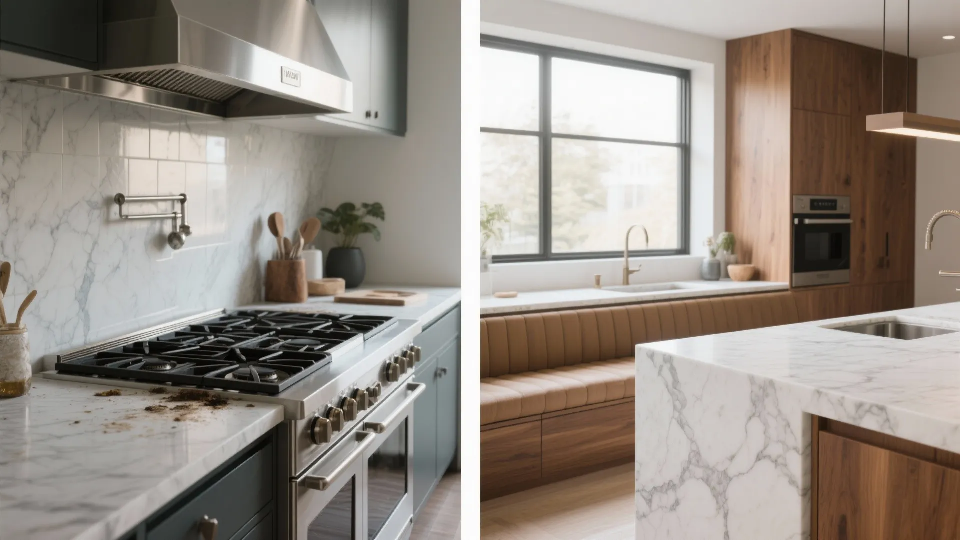 5. Mix Marble with Practical Materials