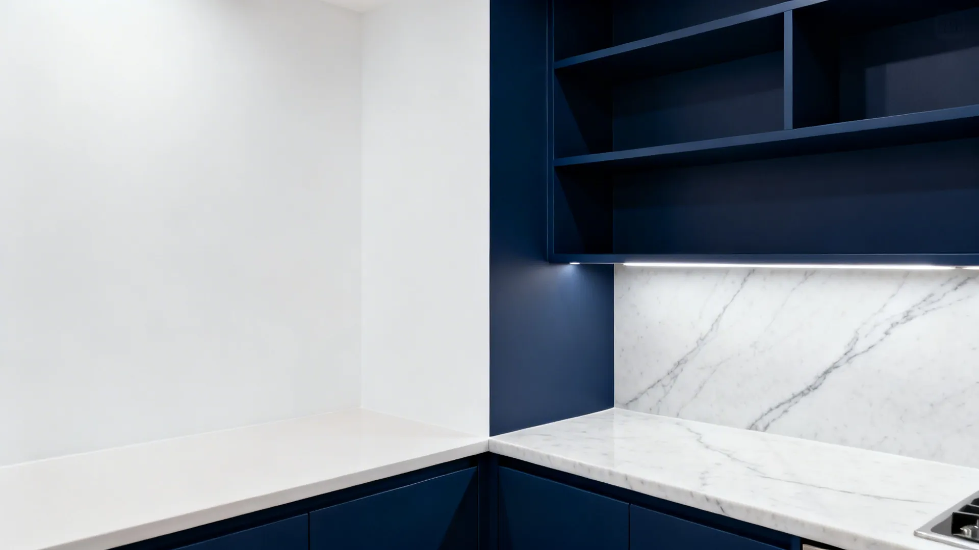 Marble Veins + Navy: Light, Luxe, and Timeless