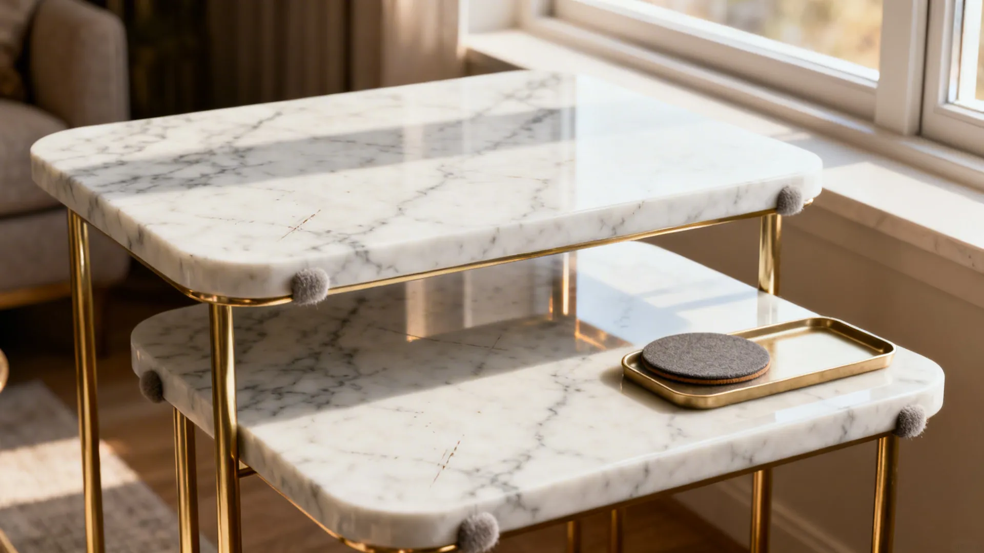 1. Marble Nesting Tables