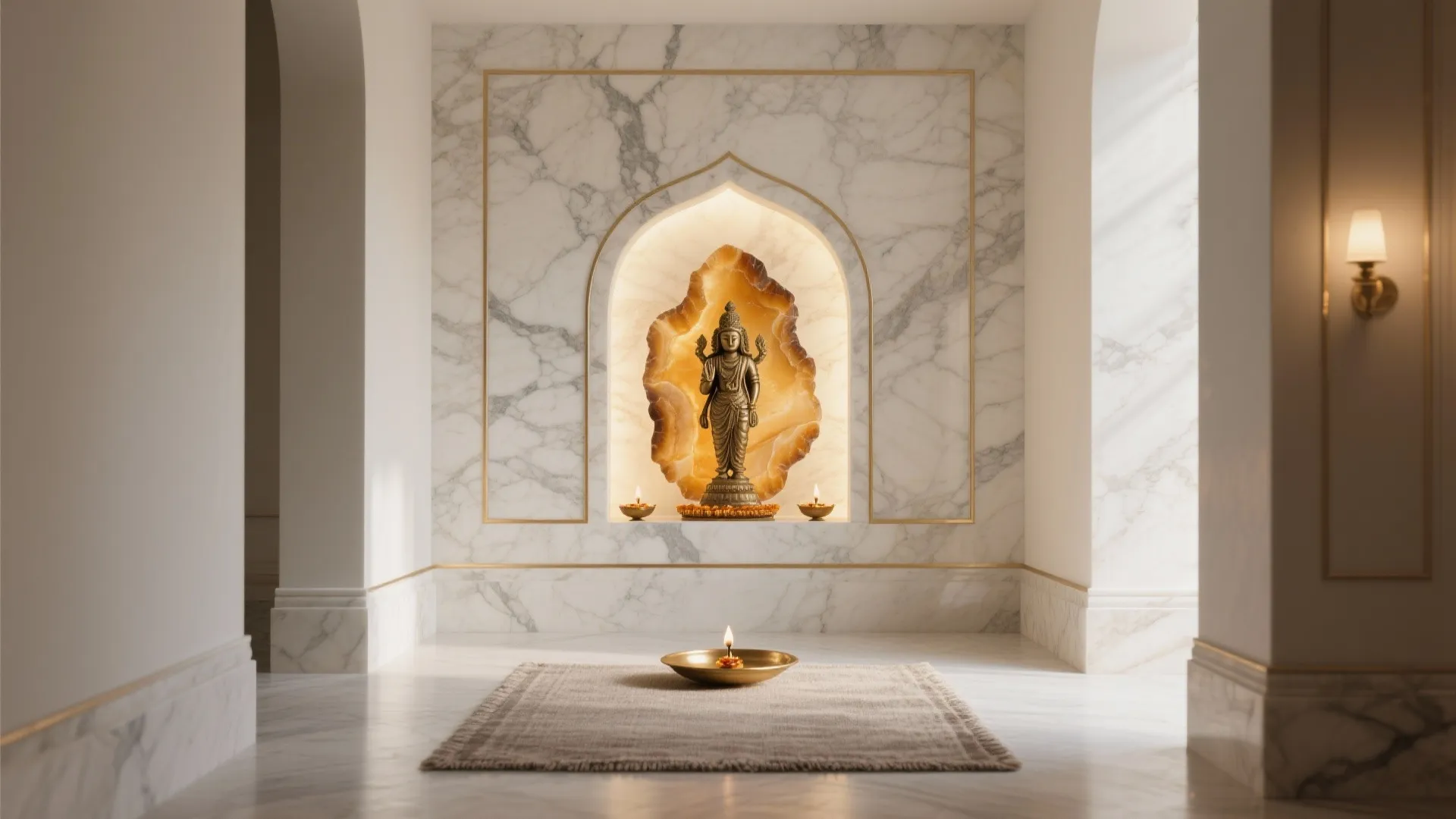 1) Marble-and-Onyx Sanctum: Seamless, Glowing, Timeless