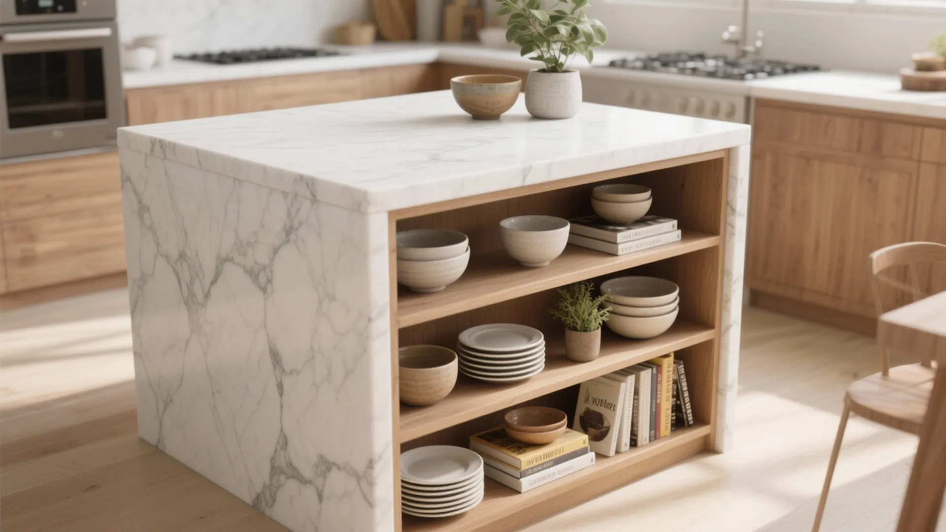 2. Integrate Open Shelving for Everyday Items