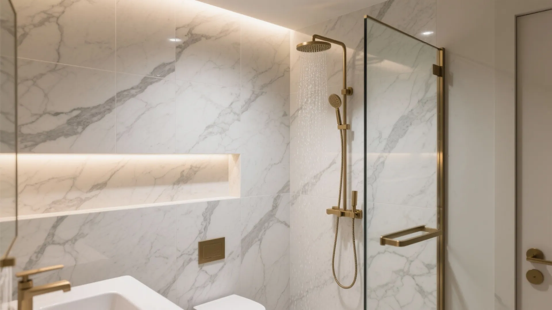 Marble-Look Porcelain Elegance