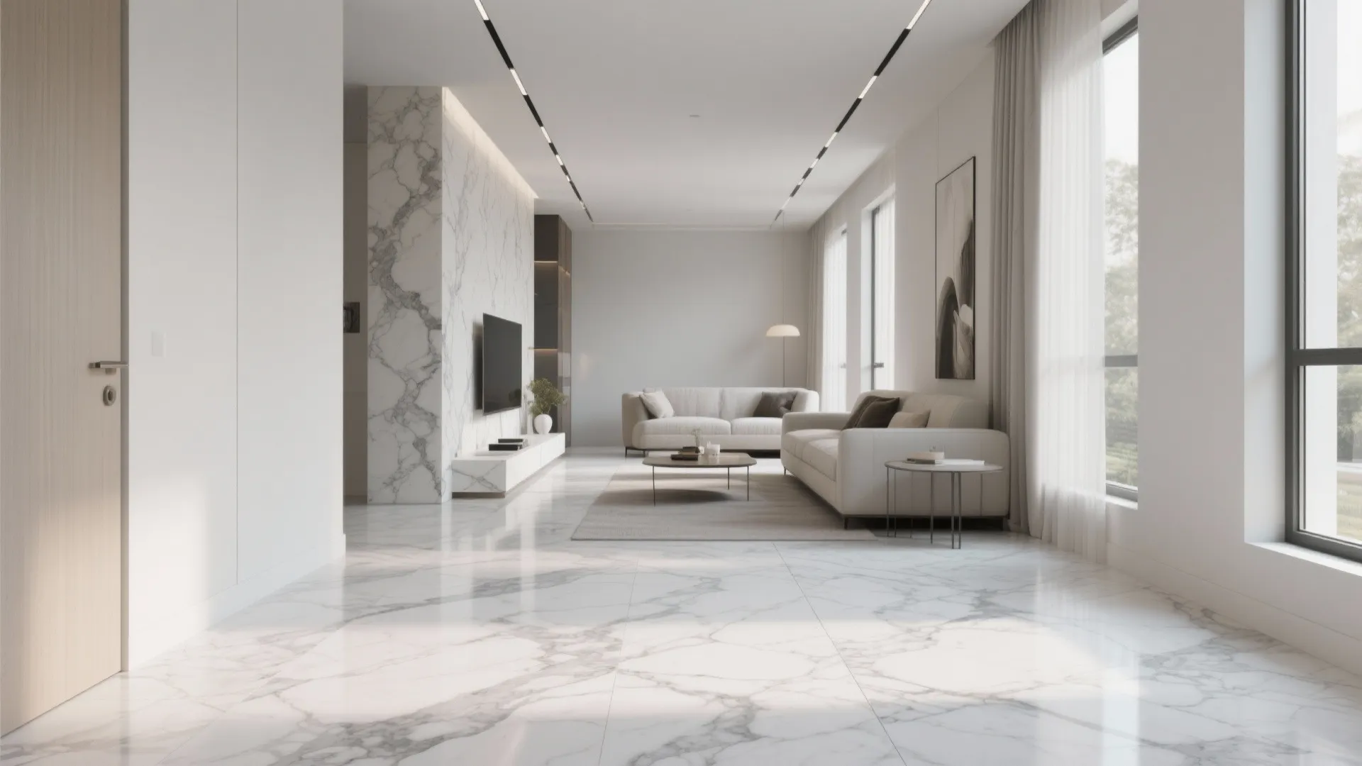 Marble-look Porcelain Tiles