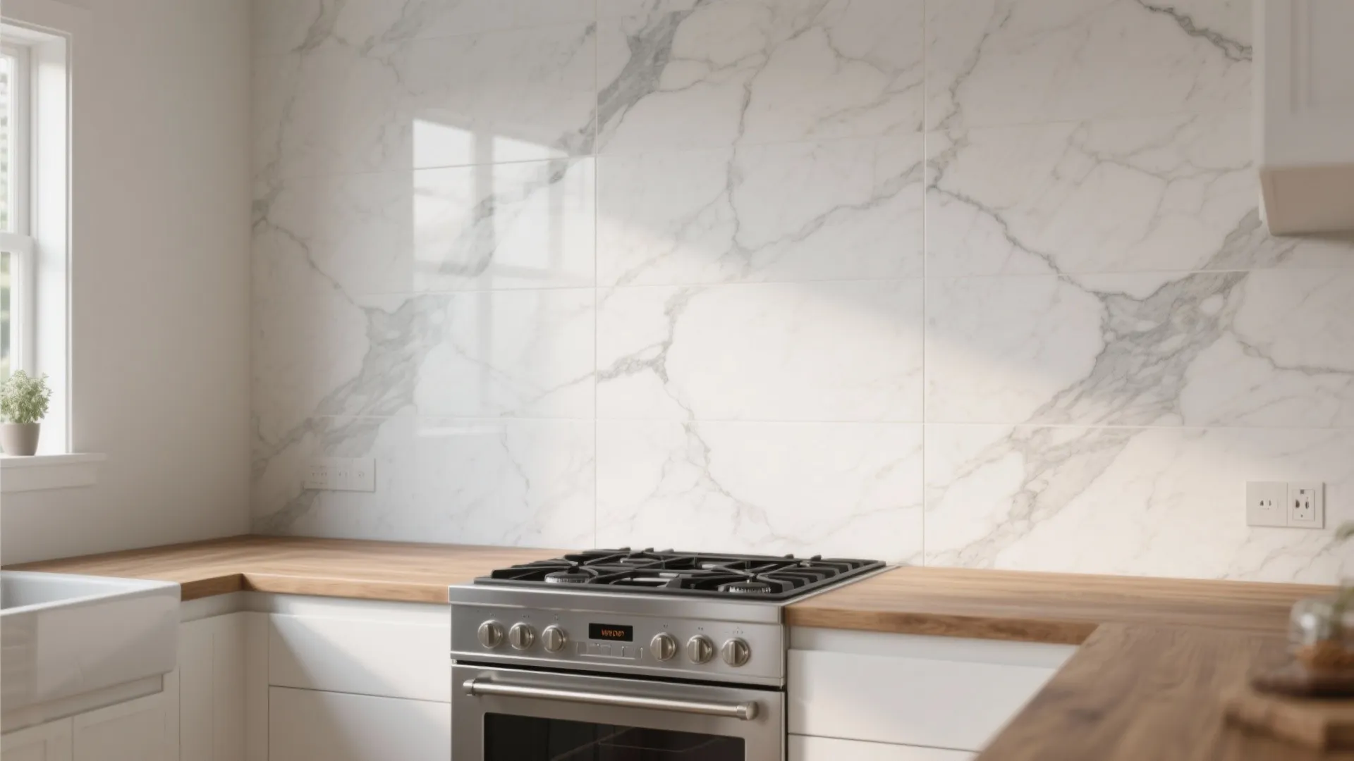 2. Marble-look Porcelain Slab