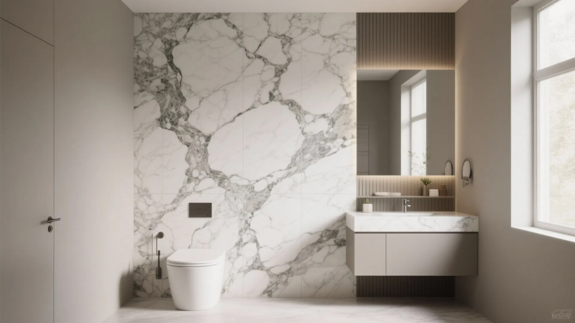 1. Mix Marble Veins with Porcelain Solids