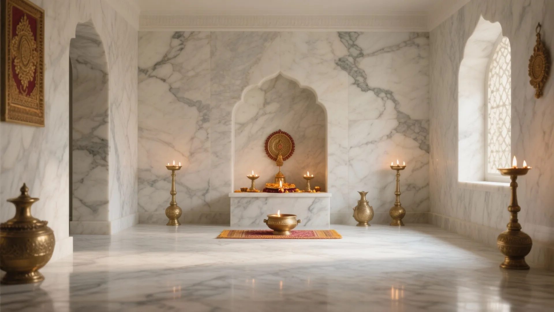 5 Inspiring Puja Room Marble Design Ideas: A Designer’s Take on Elevating Spiritual Spaces with Marble