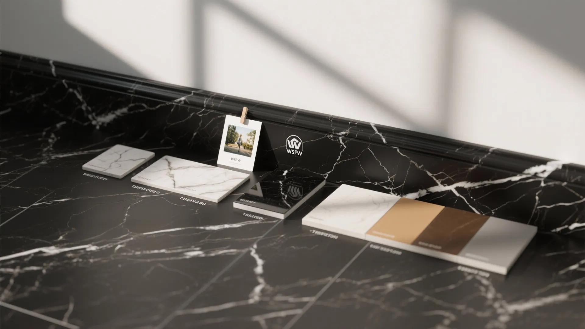 4. Patterned marble baseboard to pick up veining from floor tiles