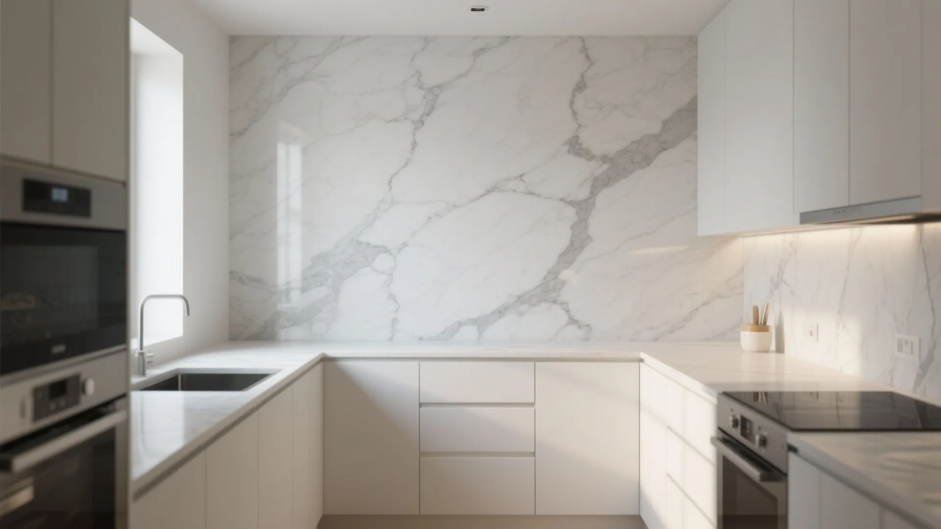 2. Full-Height Marble Slab