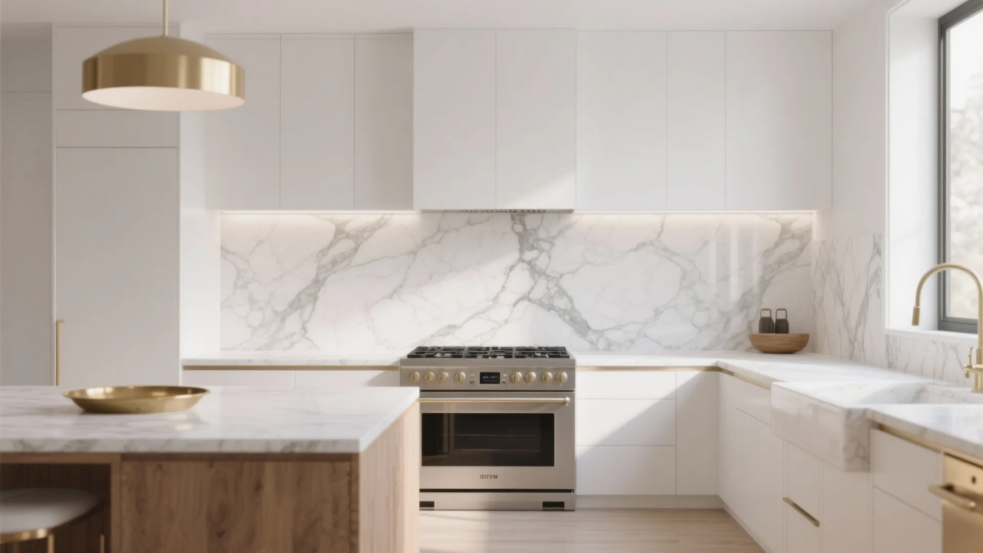 1. Marble-look slab for continuous veining