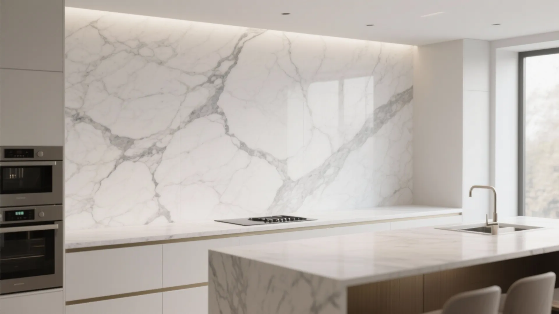 2. Marble Slab Elegance