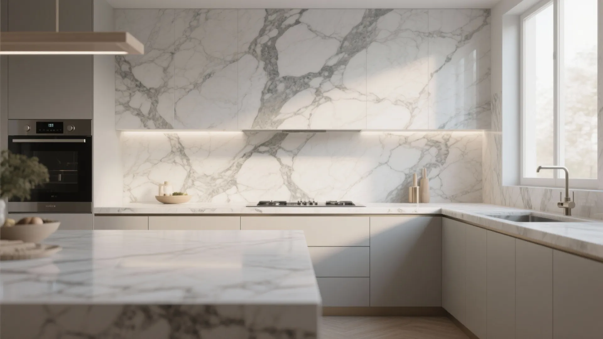 4. Marble Slab Splashbacks