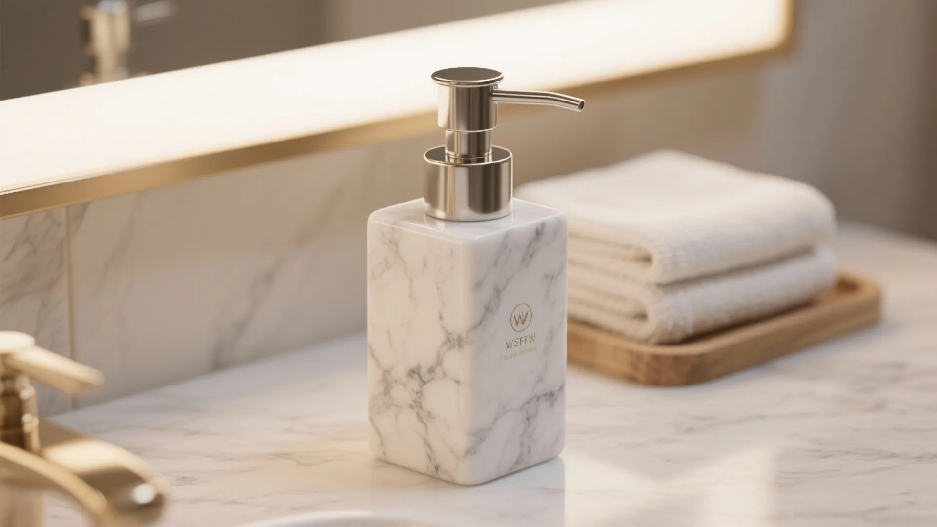 3. Marble Soap Pump / Dispenser