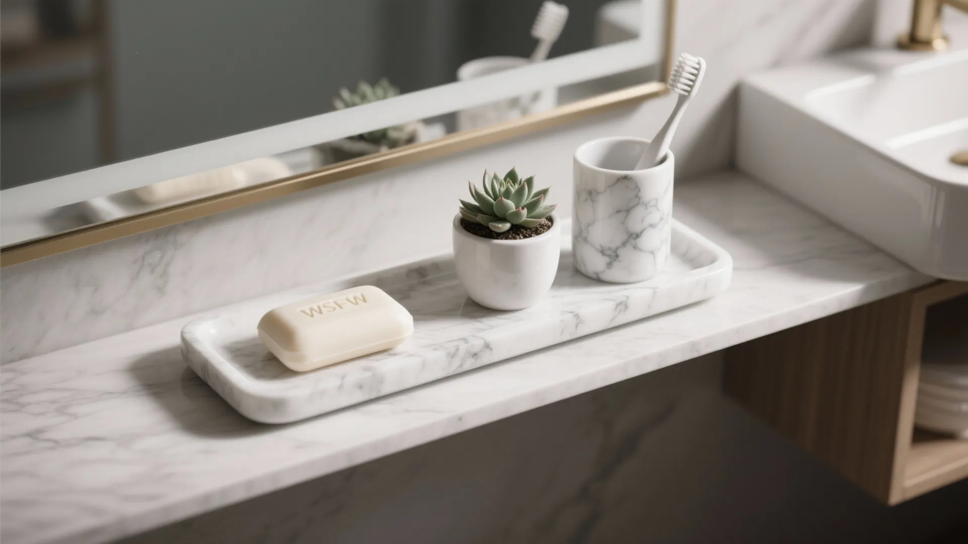1. Marble Soap Dish & Tray