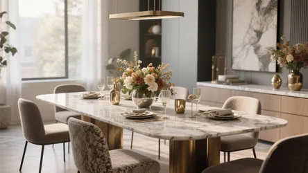 10 Marble Dining Table Decoration Ideas