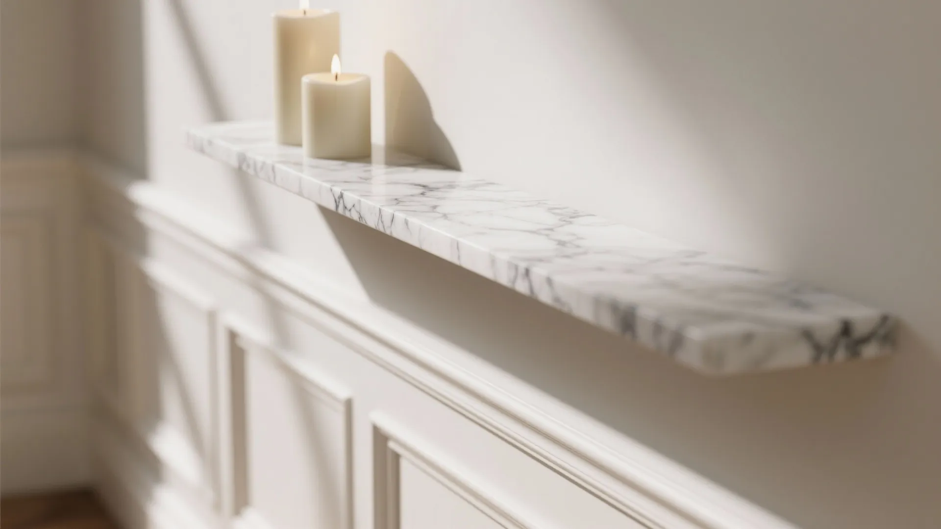 4. Marble-Top Wainscoting