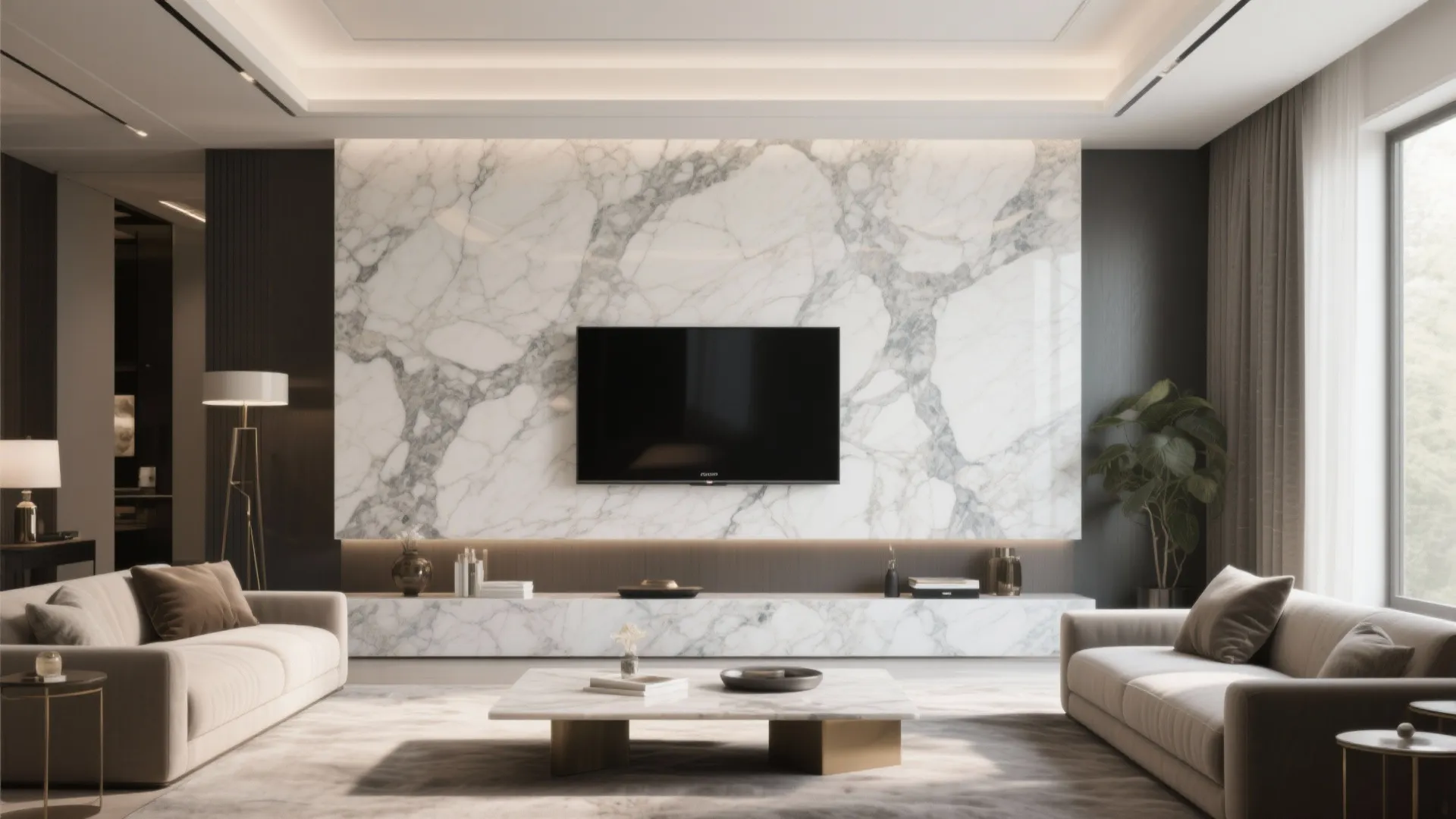 8. Stone or Tile Feature Wall