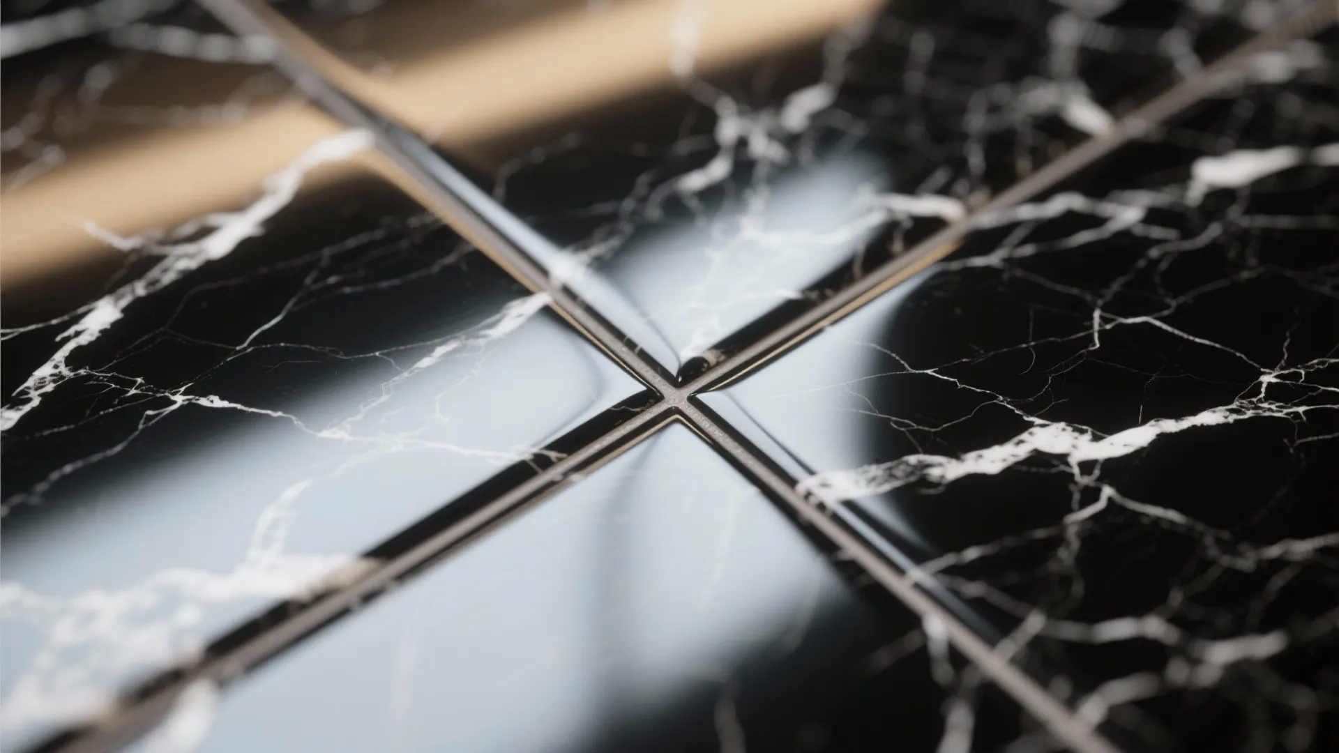 Marble-Effect Black Tiles for Luxe Drama