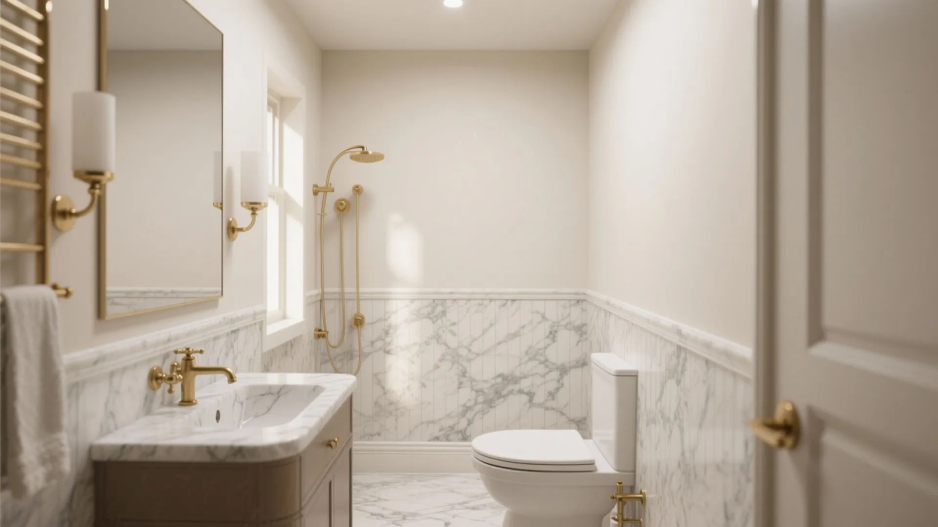 4. Marble Wainscoting Panels