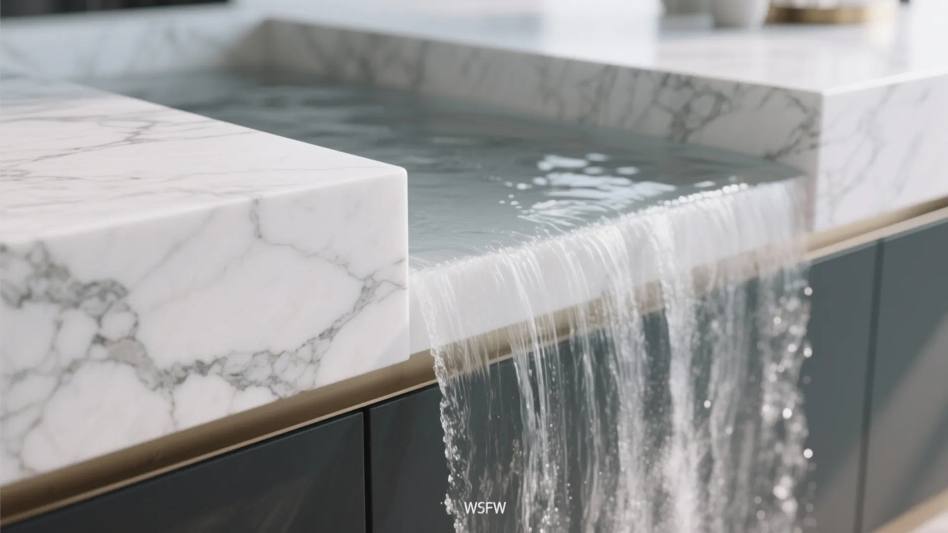 3. Add a Waterfall Edge for Modern Impact