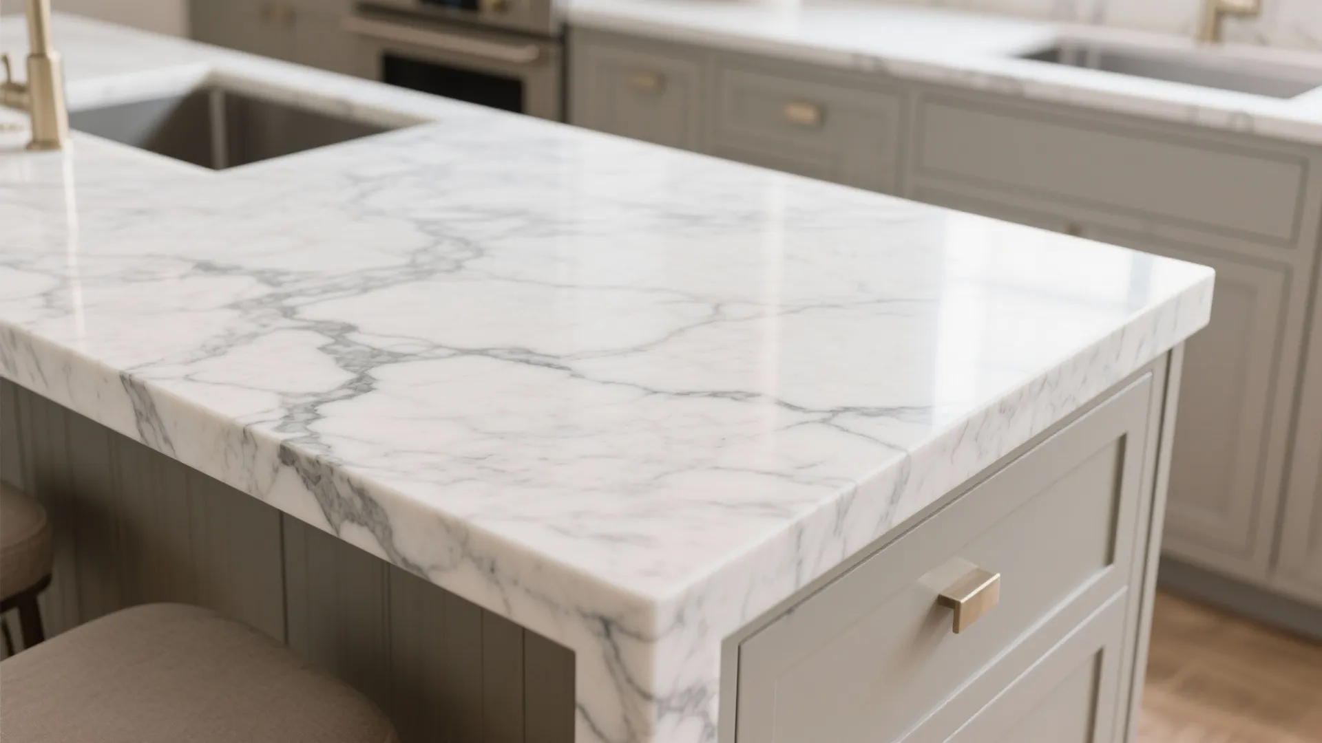 Marble accents with restraint