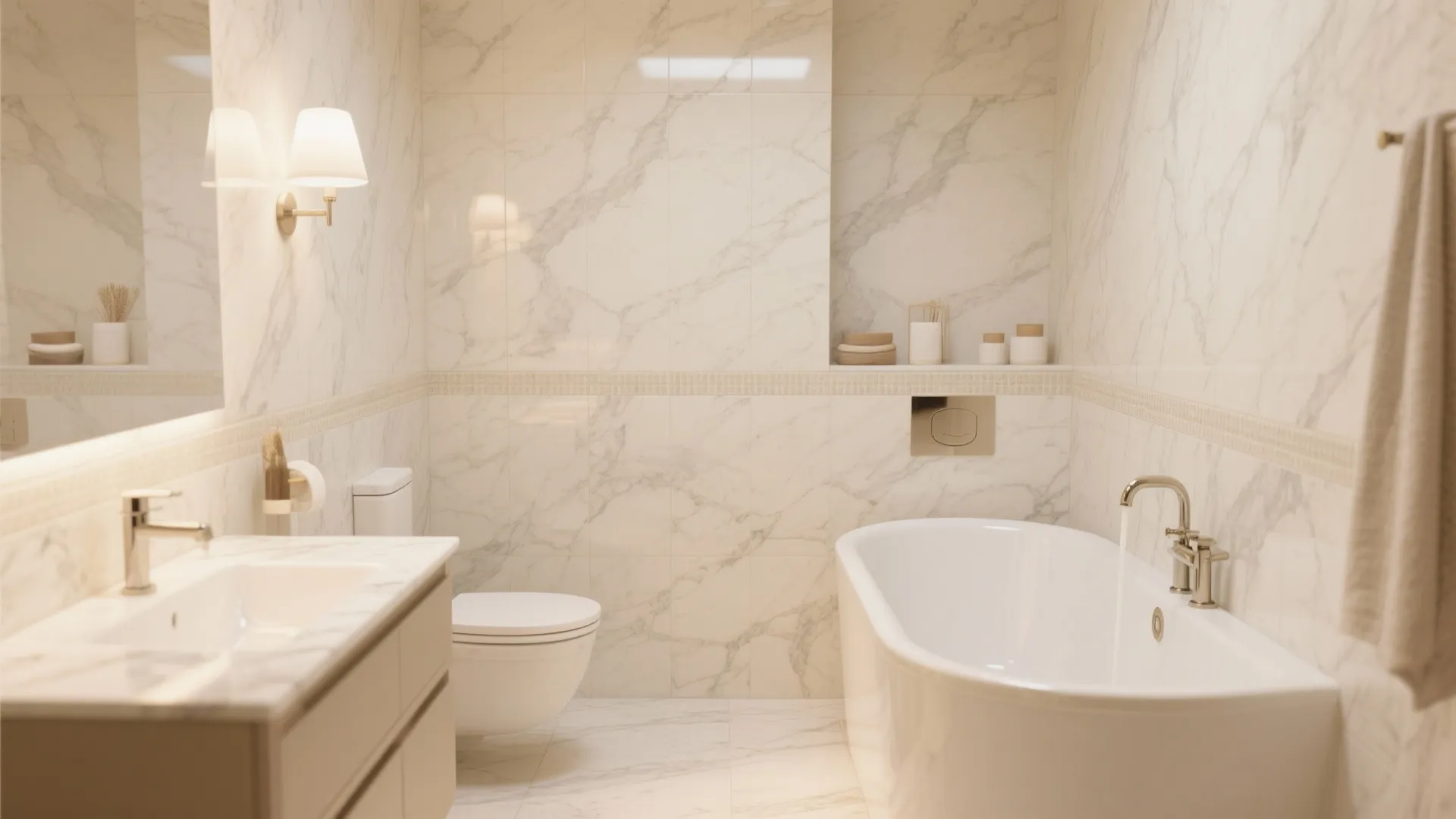 3. Marbled Cream Luxury