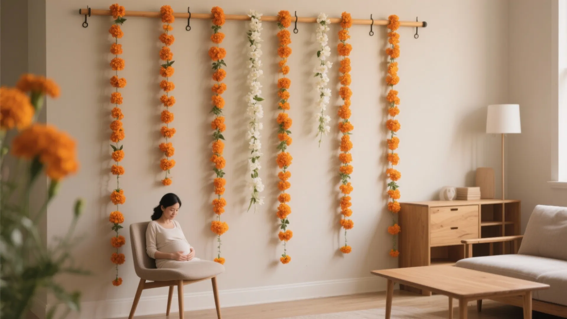 Marigold Moments: Fresh or Faux Garland Wall