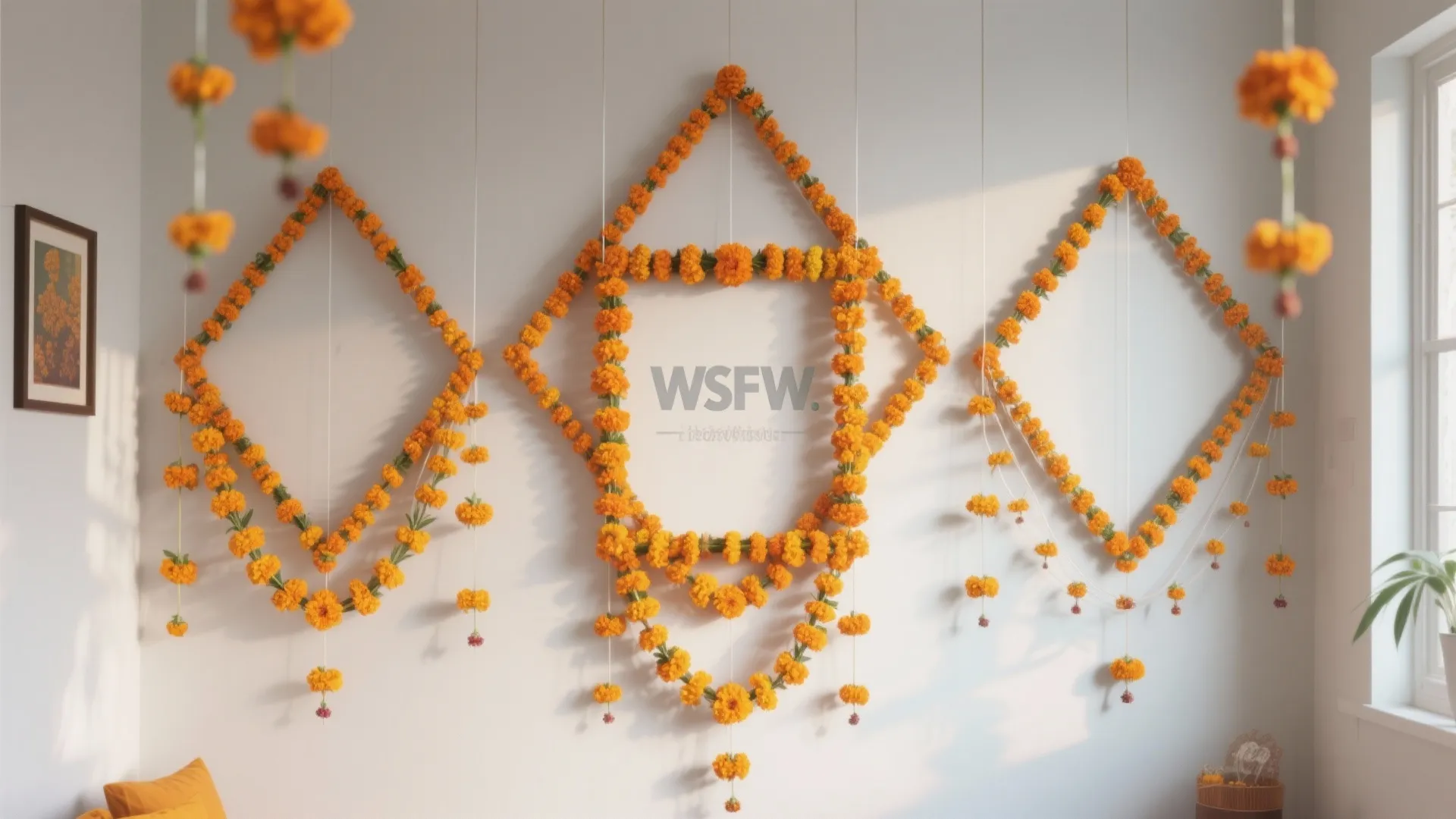 Marigold Geometry: Garlands, Torans, and Negative Space