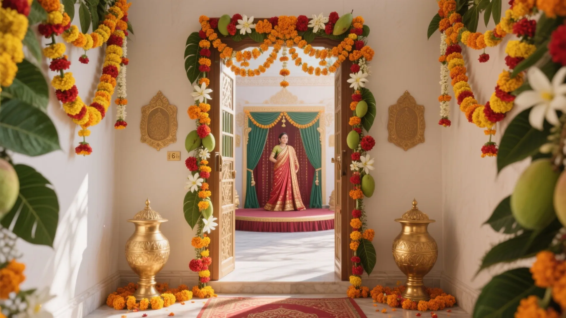 Marigold & Mango Leaf Garlands, Reimagined