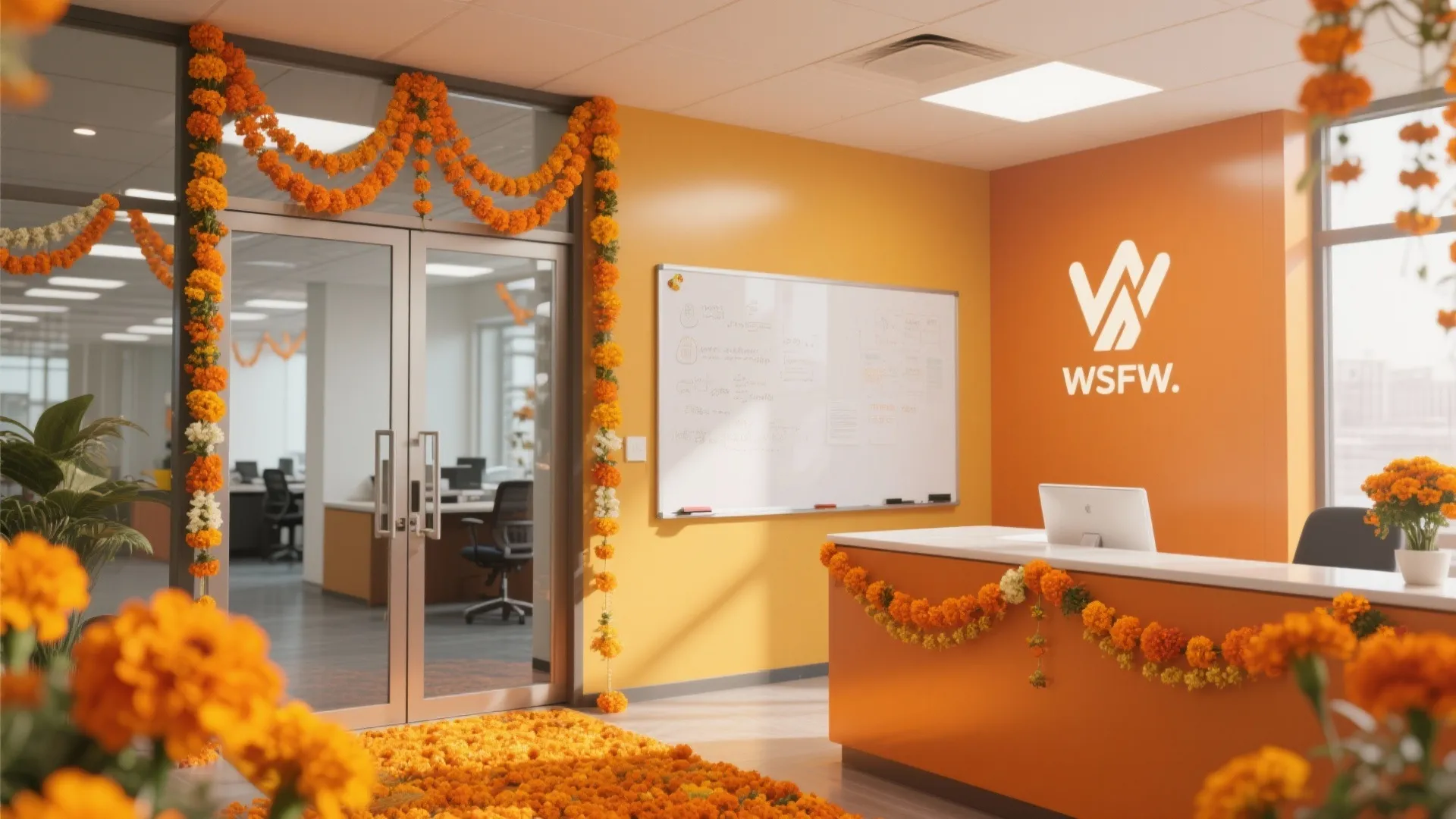 2. Marigold Garlands Everywhere