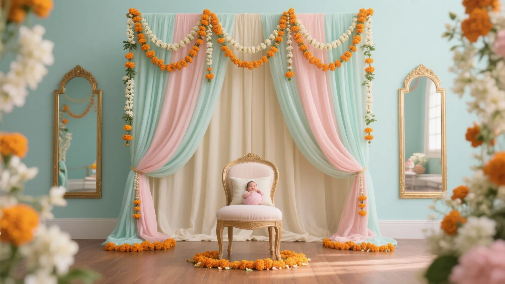 [Section: 灵感列表] Marigold & Jasmine Layers with a Pastel Backdrop