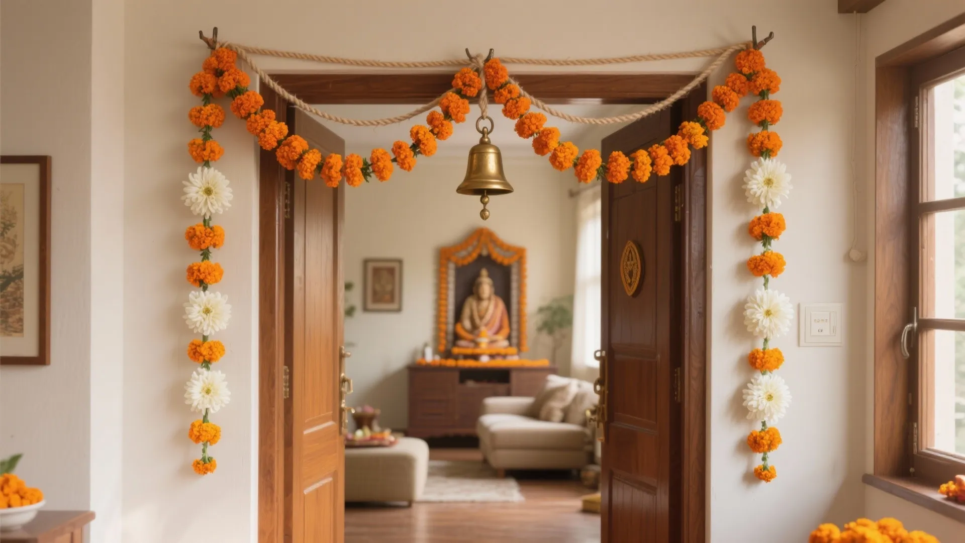 Marigold Torans and Door Frames