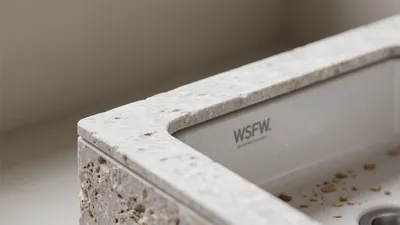 Textured Concrete Sink Design for Modern Kitchens