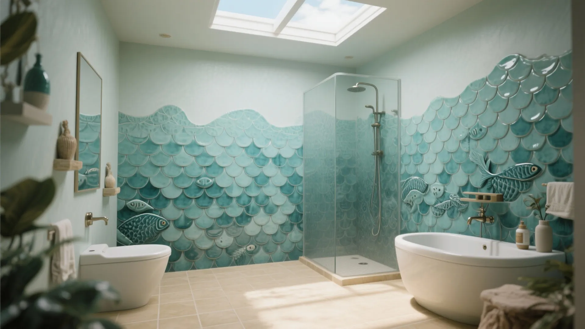 Tip 3: Marine-Inspired Tiles