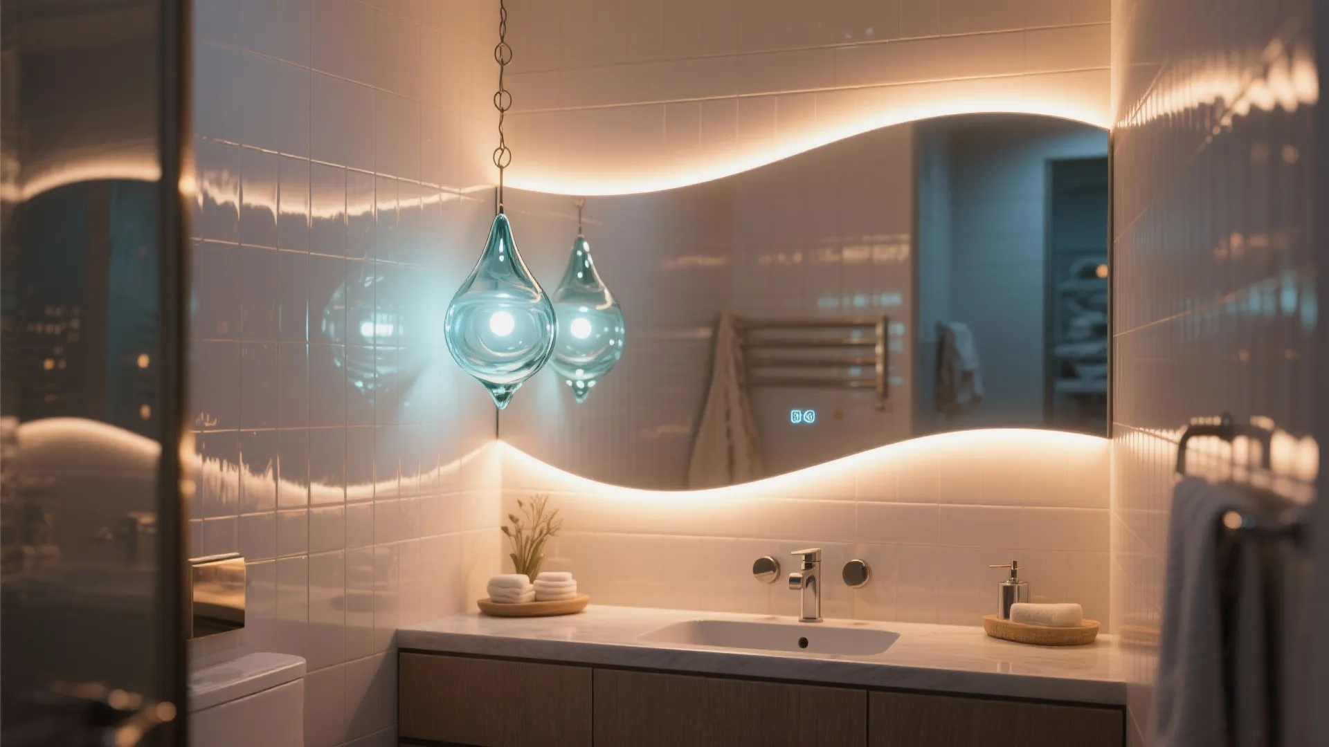 3. Marine-Inspired Lighting and Mirrors