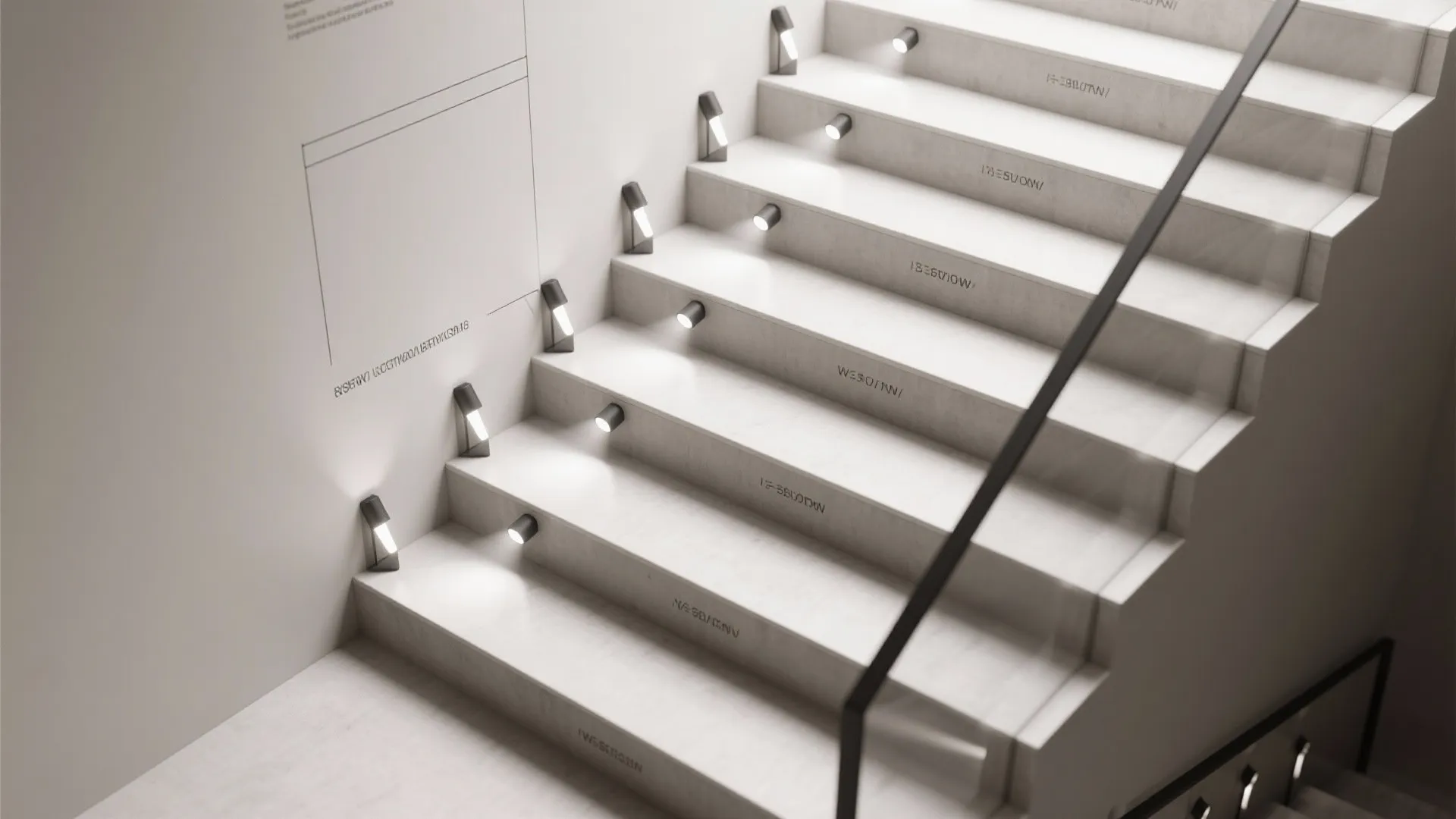Low-level step markers with asymmetric beam