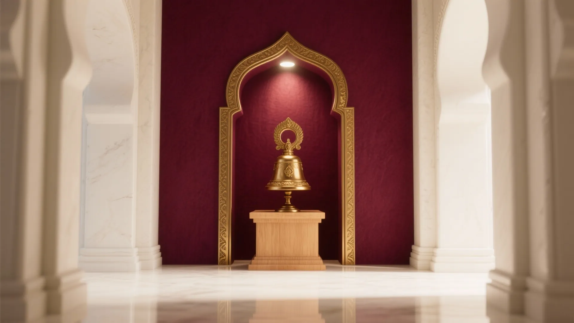 Deep Maroon with Antique Gold