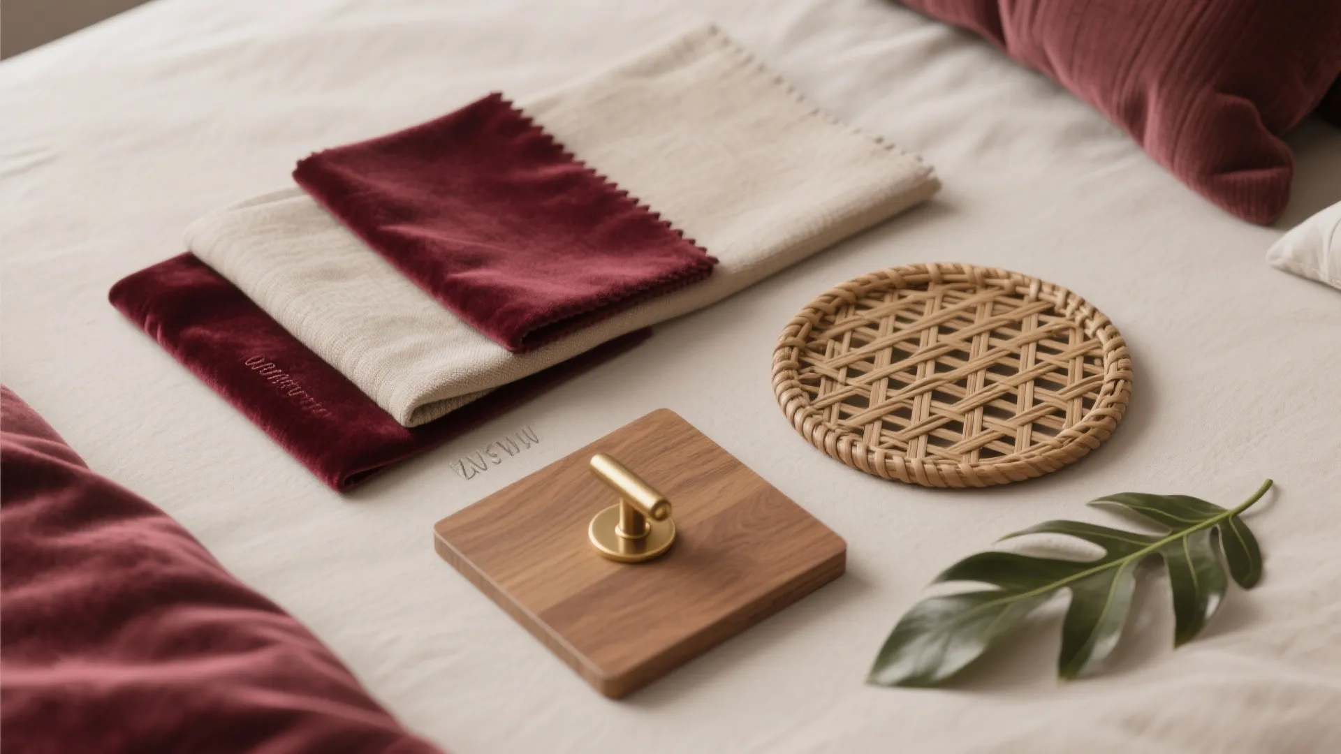 4. Maroon Upholstery and Textiles